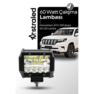 60watt Çalışma Lambası Kamyon Sis Farı Motosiklet Off-road Led Lamba