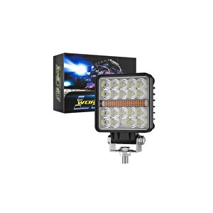 Off Road Çakarlı Drl Gündüz Led Kare Çalışma Lambası Traktör Tekne Tır Kamyon Atv Spot Sis Farı