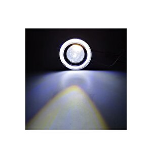 76 Mm Uyumlu Angel Beyaz Led Lamba Mercek Gündüz Sis Farı