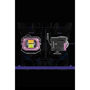 Motosiklet Modlu Lazer Led Sis Farı 2 Adet Çift Renk Beyaz Sarı Ultra Güçlü Sis Farı