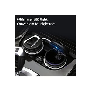 Oto Küllük Işıklı Bardaklık Uyumlu Kapaklı Bmw Tip Mini Çöp Kovası