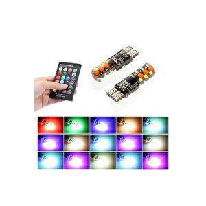 Park Ampulü Rgb T10 Park Ampulü Renk Değiştiren Kumandalı