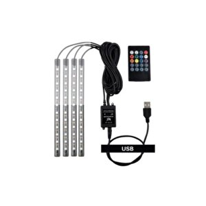 Araç Içi Ayak Altı Sese Duyarlı Rgb Şerit Led Aydınlatma 12 Led