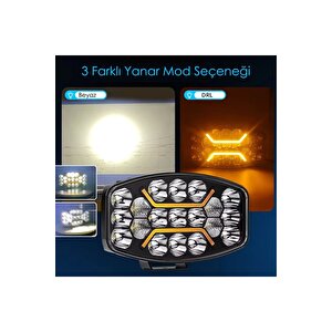 Kamyon Tır Traktör Off Road Jeep 10 Inç Oval Sis Farı Çalışma Lambası 12-24 Volt Metal Kasa