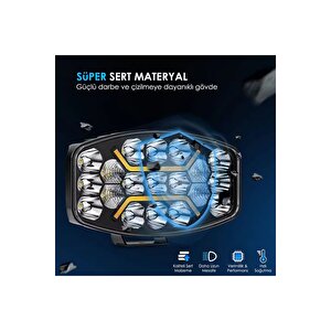 Kamyon Tır Traktör Off Road Jeep 10 Inç Oval Sis Farı Çalışma Lambası 12-24 Volt Metal Kasa