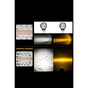 Off Road Drl Gündüz Led Yuvarlak Çalışma Lambası Traktör Tekne Tır Kamyon Atv Spot Sis Farı