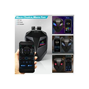 Karbon, Led Gözlü Motorcu Sırt Çantası Ledli Sırt Çantası, Telefon Kontrol Kask Taşıma Çantası
