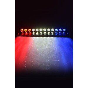 S12 Lamba Cam Içi Vantuzlu 12 Led Kırmızı Beyaz Mavi Çakmaklık Girişli 12 Mod
