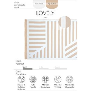 Cool Halı Lovely Kahverengi Kilim Çift Taraflı Makinede Yıkanabilir Modern Mutfak Balkon Kilimi