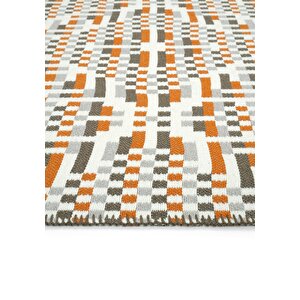 Cool Halı Lovely Turuncu Kilim Halı Çift Taraflı Makinede Yıkanabilir Banyo Mutfak Balkon Kilimi