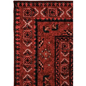 Cool Halı Private Bordo Eskitme Vintage Halı Etnik Desen Otantik Şönil Halı Yıkanabilir Salon Halısı