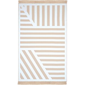 Lovely Kahverengi Kilim Çift Taraflı Makinede Yıkanabilir Modern Mutfak Balkon Kilimi 120x180 cm