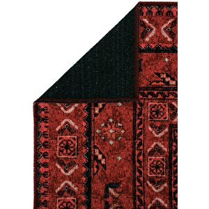 Cool Halı Private Bordo Eskitme Vintage Halı Etnik Desen Otantik Şönil Halı Yıkanabilir Salon Halısı
