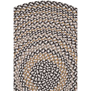 Glenn 619 Renkli Yuvarlak Halı Dekoratif Antre Hol Hasır Mutfak Balkon Halısı Banyo Halısı 70x70 cm