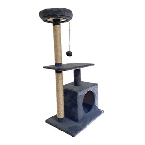 Pet Kedi Tırmalama Ve Oyun Evi Platformu Antrasit