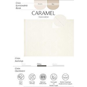 Caramel 9504 Krem Halı Yolluk Salon Halısı Antre Hol Koridor Halısı Yatak Odası Halısı 200x300 cm
