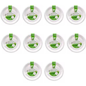 Roll-up Nature Ekolojik Karton Kağıt Tek Kullanımlık Tabak - 26 Cm. - 50 Adetlik 10 Paket