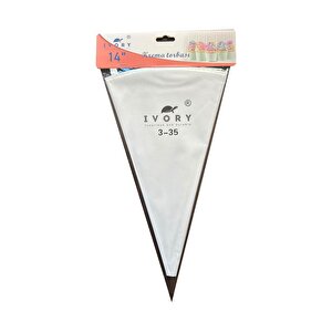Ivory Yıkanabilir Tekrar Kullanılabilir Beyaz Krema Sıkma Torbası - 35 Cm. - 1 Adet
