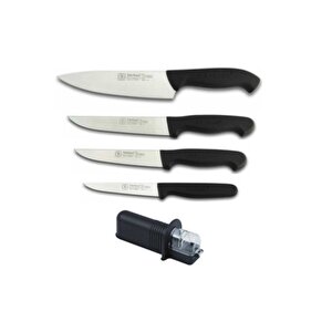 Sürmene Kurban Set 4 Bıçak + Bileme Akyz