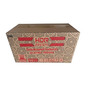 Hdr Jelatinli Kutulu Poşetli Ahşap Kürdan - Standart Boy - 400 Adetlik 50 Paket - Koli