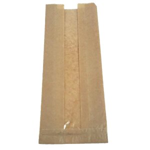 Pencereli Şemua Çizgili Baget Ekmek Fırın Kese Kağıdı - Orta Boy -15x33 Cm. -1.5 Kg - Ort. 240 Ad