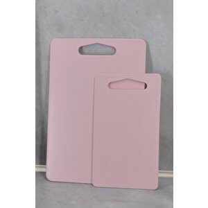 Kesme Tahtası Plastik 2'li Pembe