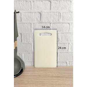 Kesme Tahtası Plastik Beyaz 14x24 Cm