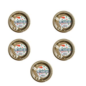 My-ebi Altın Renkli Parti Davet Plastik Tabak - 17 Cm. - 25 Adetlik 5 Paket
