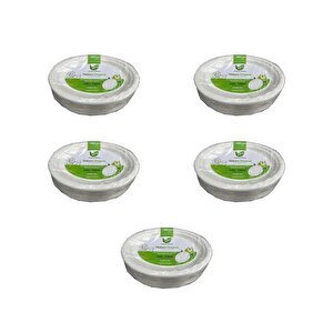 Roll-up Nature Ekolojik Karton Kağıt Tek Kullanımlık Oval Tabak - 20x26 Cm. - 50 Adetlik 5 Paket