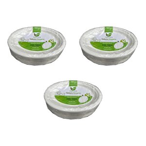 Roll-up Nature Ekolojik Karton Kağıt Tek Kullanımlık Oval Tabak - 20x26 Cm. - 50 Adetlik 3 Paket