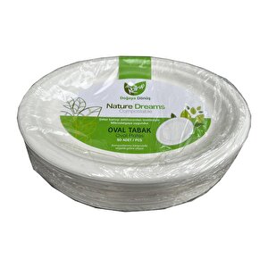 Roll-up Nature Ekolojik Karton Kağıt Tek Kullanımlık Oval Tabak - 20x26 Cm. - 50 Adetlik 3 Paket