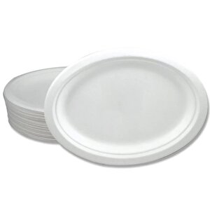 Roll-up Nature Ekolojik Karton Kağıt Tek Kullanımlık Oval Tabak - 20x26 Cm. - 50 Adetlik 3 Paket
