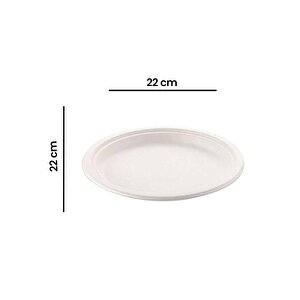 Roll-up Nature Ekolojik Karton Kağıt Parti Tek Kullanımlık Tabak - 22 Cm. - 50 Adetlik 1 Paket