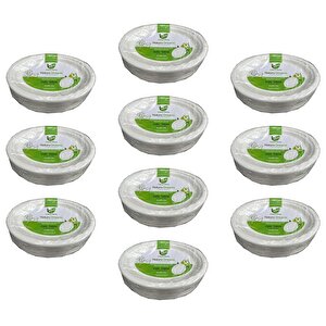 Roll-up Nature Ekolojik Karton Kağıt Tek Kullanımlık Oval Tabak - 20x26 Cm. - 50 Adetlik 10 Paket