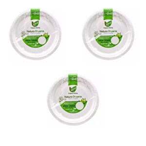 Roll-up Nature Ekolojik Karton Kağıt Tek Kullanımlık Tabak - 26 Cm. - 50 Adetlik 3 Paket