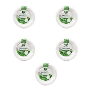 Roll-up Nature Ekolojik Karton Kağıt Parti Tek Kullanımlık Tabak - 18 Cm. - 50 Adetlik 5 Paket