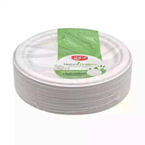 Roll-up Nature Ekolojik Karton Kağıt Parti Tek Kullanımlık Tabak - 18 Cm. - 50 Adetlik 5 Paket