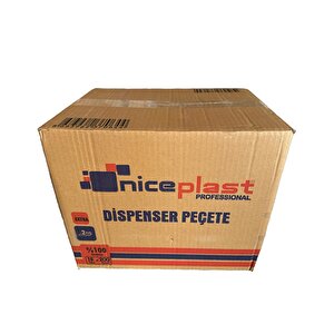 Niceplast Masaüstü Dispenser Peçete - 2 Kat - 200 Adetlik 18 Paket / Koli