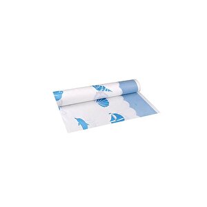 Roll-up Tek Kullanımlık Kağıt Laminelli Masa Örtüsü - 100x150 Cm. - Deniz Desenli -16 Yaprak 1 Rulo