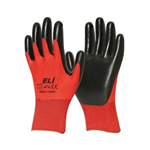 Nitril İş Güvenlik Eldiveni - Kırmızı - 10/xl - 10 Çift - Paket