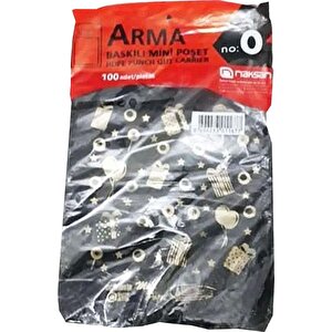Arma Baskılı Mini Blok Poşet Torba - No : 0 - 20x30 Cm. - Siyah - 100 Adetlik 1 Paket