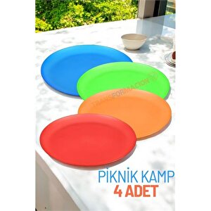 Modacar Tabak Seti Kamp Piknik Tabağı 4 Adet
