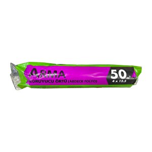 Arma Naylon Tadilat Boya Koruyucu Örtü Poşet Folyo - 4x12.5 Metre - 50 M2 - 3 Paket