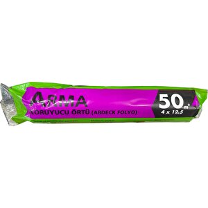 Arma Naylon Tadilat Boya Koruyucu Örtü Poşet Folyo - 4x12.5 Metre - 50 M2 - 3 Paket