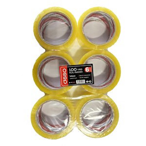 Şeffaf Bant Ambalaj Koli Bandı - 100 Yrd / 91.44 Metre - 43 Mm - 6 Adetlik 10 Paket