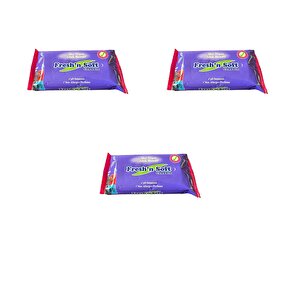Fresh'n Soft Islak Cep Mendil - Alkolsüz Ve Ph Dengelenmiş - Çiçeksi Kokular - 15 Adetlik 3 Paket