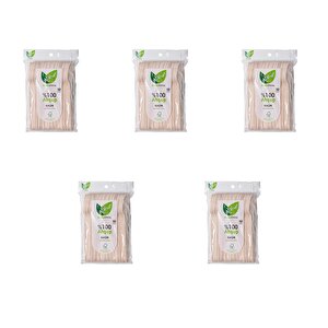 Roll-up Doğaya Dönüş Ekolojik Doğal %100 Ahşap Kaşık - Kalınlık : 1.8 Mm - 16 Cm. - 50'li 5 Paket