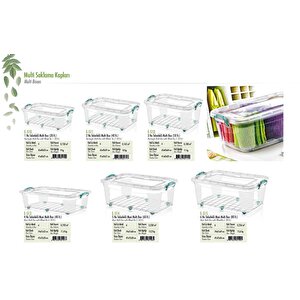 Polytime Tekerlekli Multibox Şeffaf Kilitli Saklama Düzenleme Kabı Kutusu - Dikdörtgen - 30 Litre