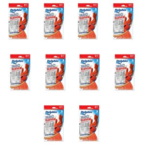 Lateks Bulaşık Temizlik Eldiveni - Kırmızı - Small Boy ( Küçük ) - 7-7,5 - 10 Paket