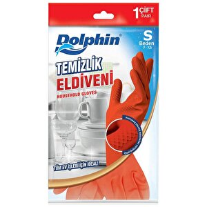 Lateks Bulaşık Temizlik Eldiveni - Kırmızı - Small Boy ( Küçük ) - 7-7,5 - 10 Paket